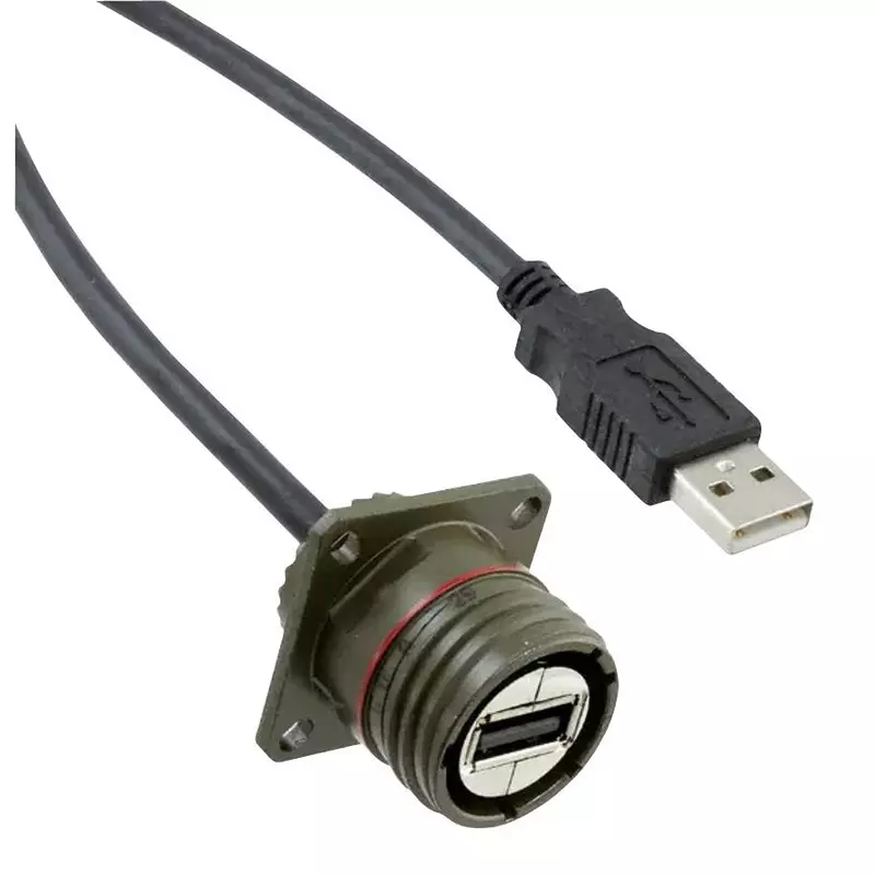 AMPHENOL PCD Connector To Connector:Type A Receptacle To Type A Plug, Usbftv2Sa2G10A