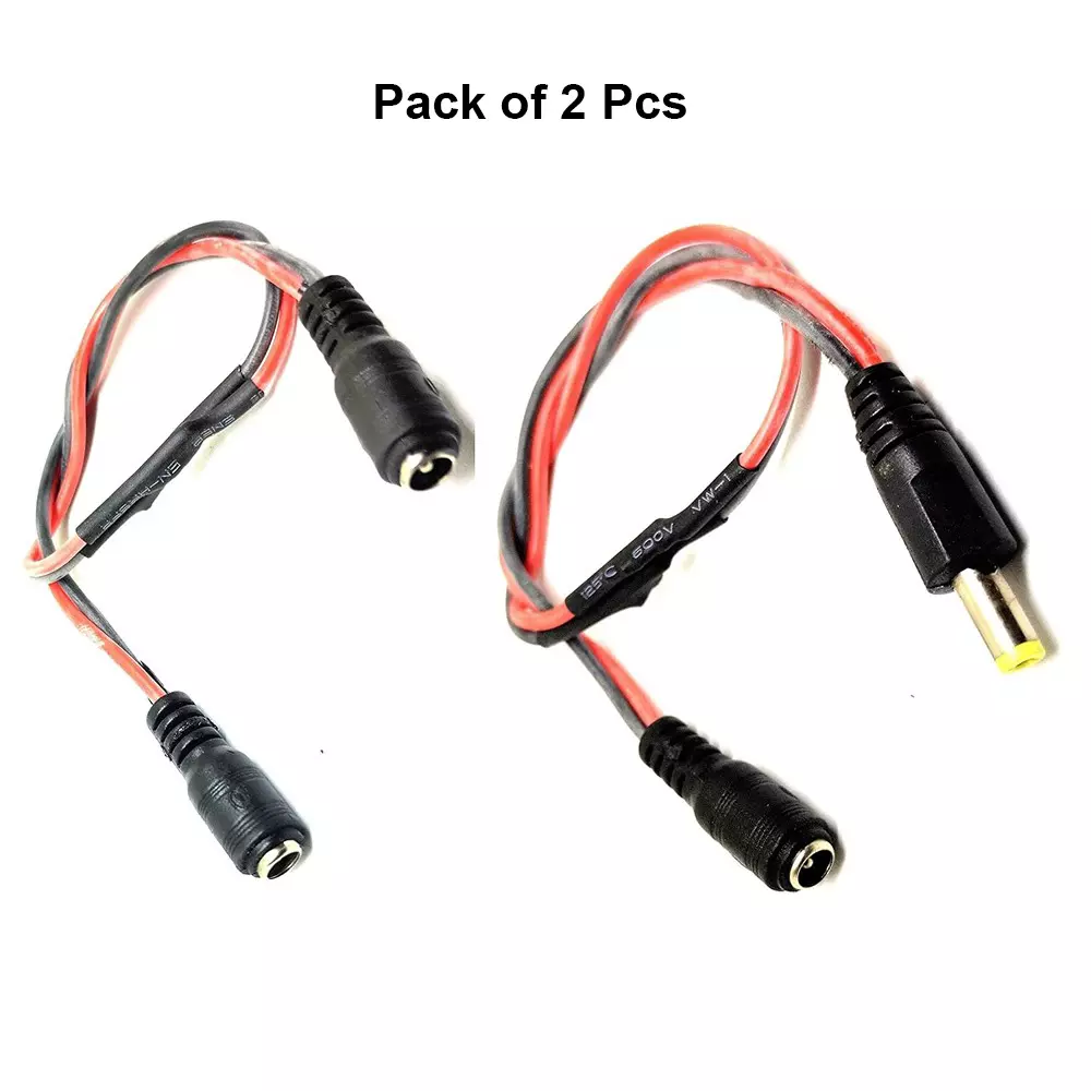 invento-dc-jack-plug-silicone-power-cable-female-to-female-male-to-female-300-mm-length-20-awg-tinned-copper-conductor-isc-3006-f1-pack-of-2-pairs