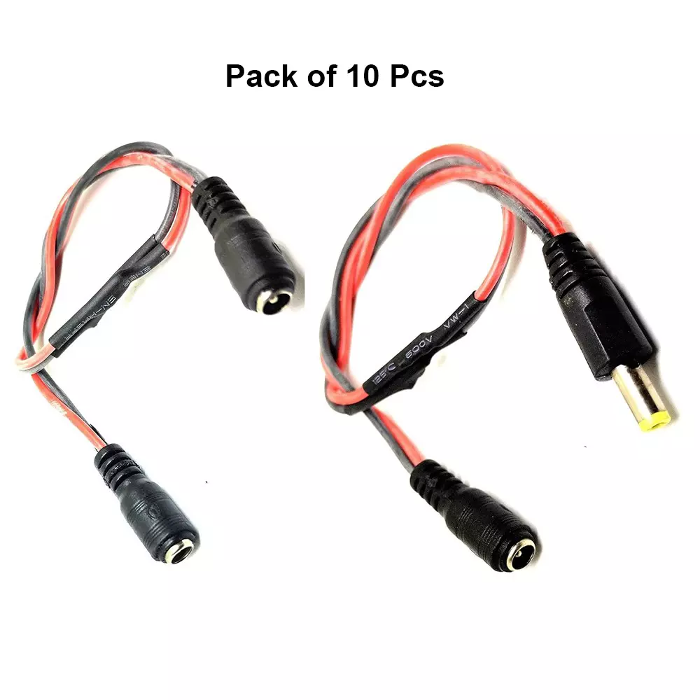 invento-dc-jack-plug-silicone-power-cable-female-to-female-male-to-female-300-mm-length-20-awg-tinned-copper-conductor-isc-3006-f5-pack-of-10-pairs