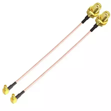 NBR RG-316 SMA Female to MMCX Male Right Angle Coaxial Antenna Extension Cable PVC Jacket 50 Ω Impedance Multi Color (Cable Length: 10 cm - 3 m)