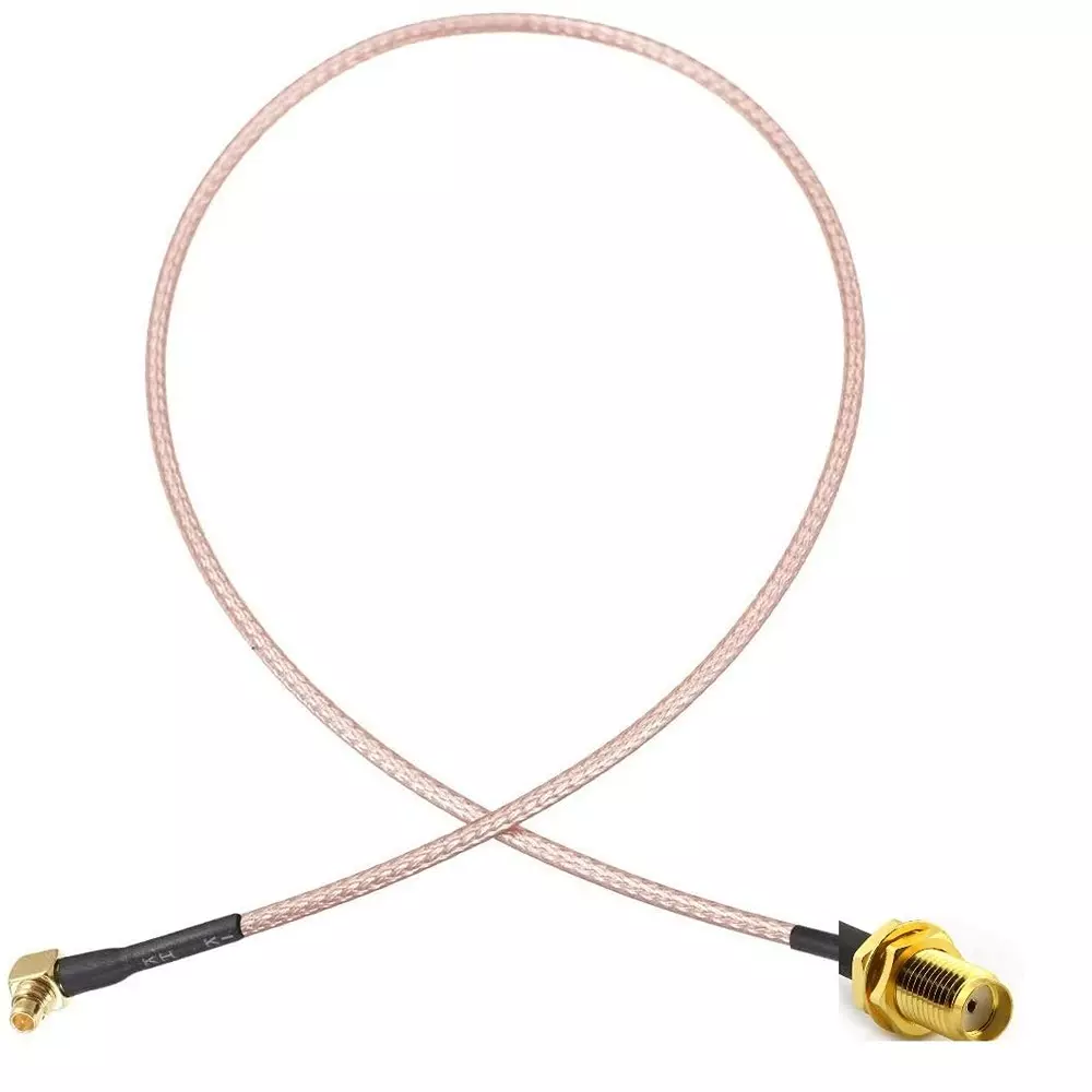 GENERIC RG-316 SMA Female to MMCX Male Right Angle 90° Jumper RF Coaxial Antenna Extension Cable 91.44 cm (3 ft) Length, CA0617
