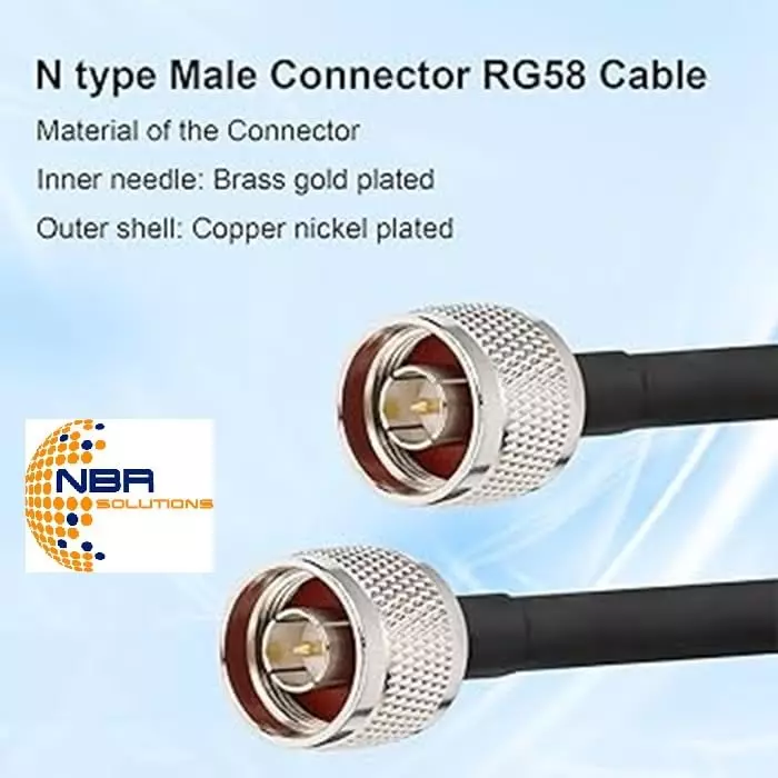 nbr-n-male-to-n-male-plug-rf-connector-coaxial-jumper-extension-antenna-cable-with-flexible-rg-58-low-loss-wire-for-4g-5g-lte-ads-bhamgpswifirf-radio-surge-arrester-modem-2-feet