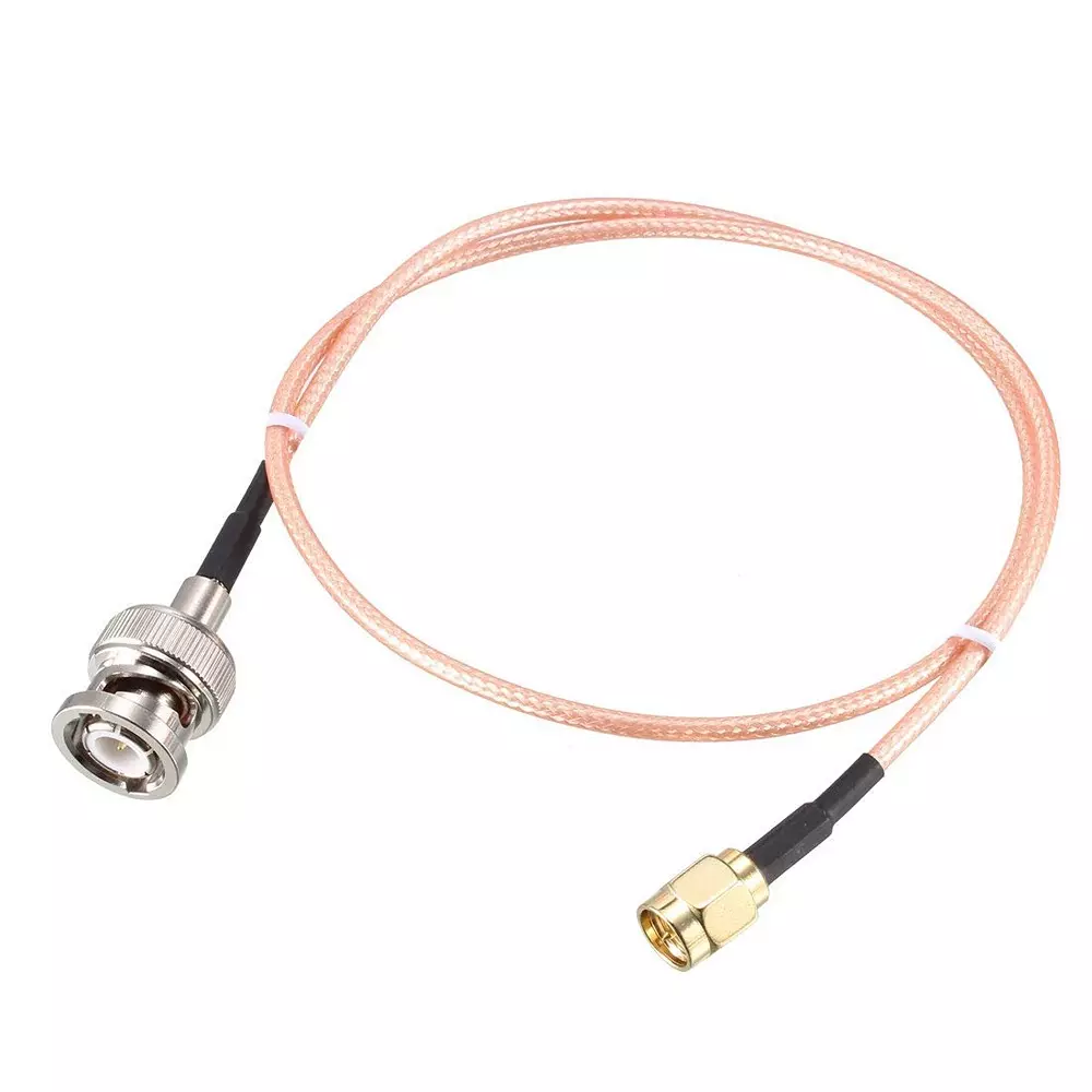 GENERIC RG-316 BNC Male to SMA Male Low-loss Coaxial Cable 30 cm (1 ft) Length PTFE (Teflon) Insulation, CA0083