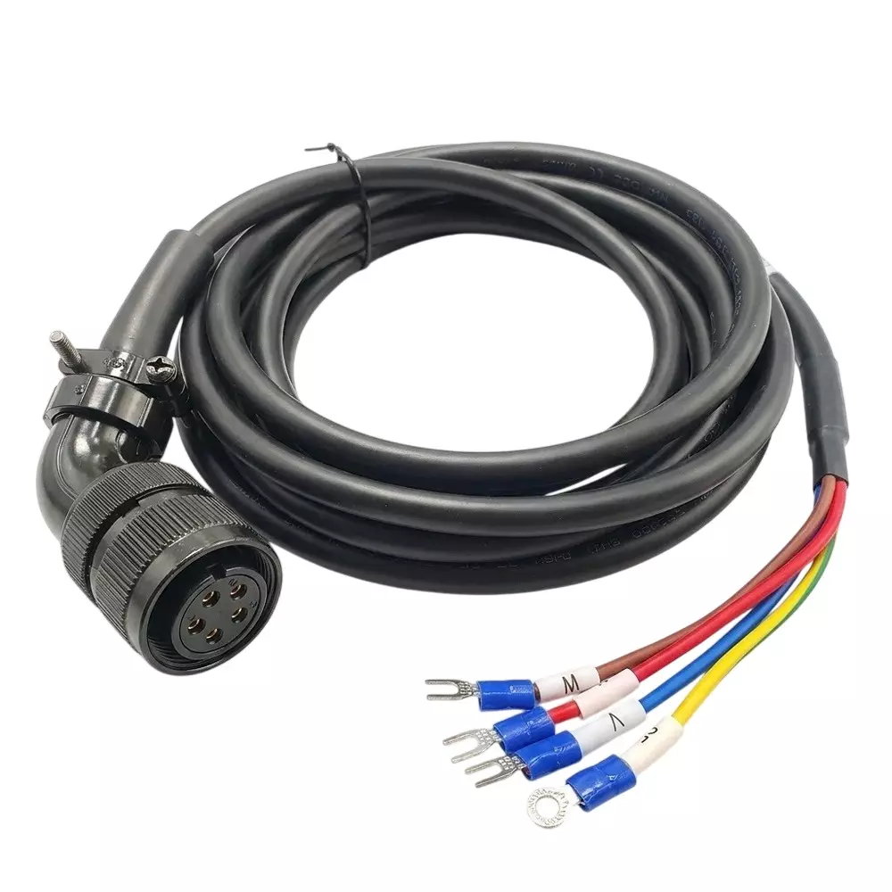 Delta 5 m Power Cable 4 Pins Black Color for Servo Motors, ACS3-CAPWA205