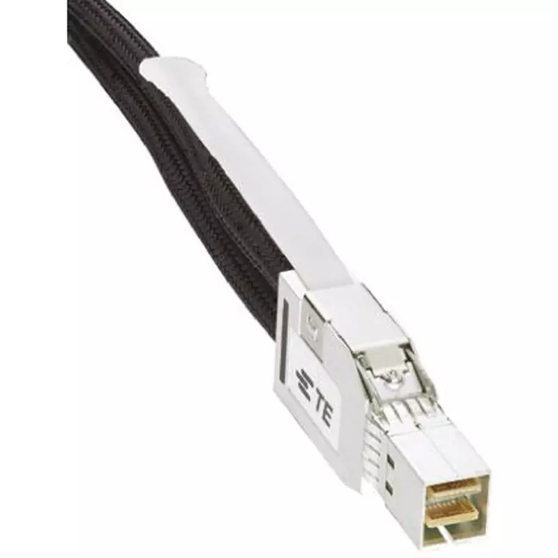 TE CONNECTIVITY Serial Cable External Mini-Sas Hd Connector 2 External Mini-Sas Hd Connector 1 Male Gender, 2202508-4 (Pack of 10)