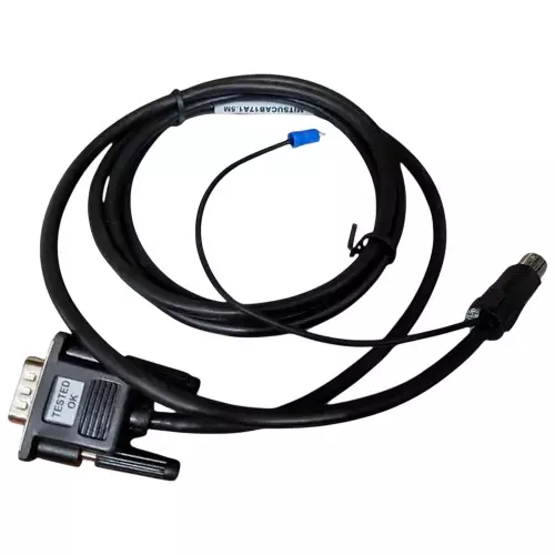 Mitsubishi Electric 1.5 m PLC to HMI Communication Cable Black Color Suitable for F930/F940 GOT to Fxon/2n/1s/1n Connection, MITSUCAB17A1.5M