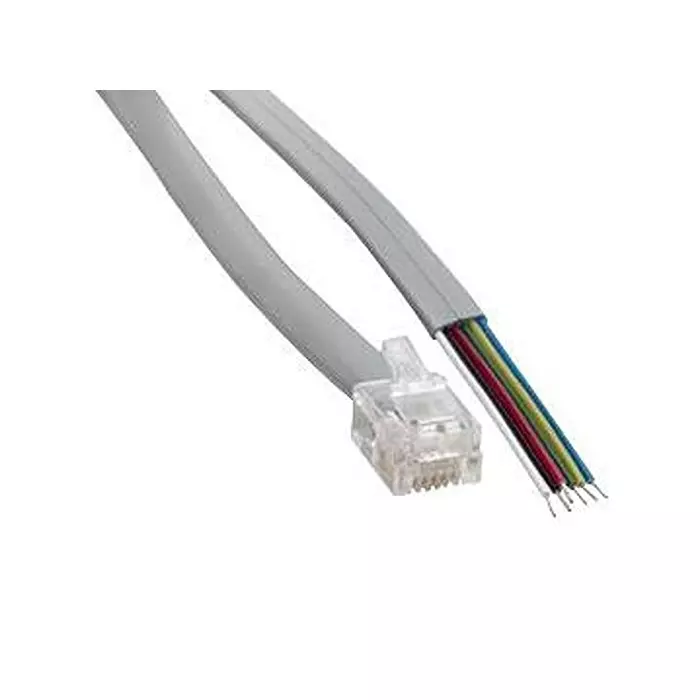 AMPHENOL CABLES ON DEMAND ENET CABLE, RJ12 PLUG-FREE END, 0.3M, MP-5FRJ12UNNS-001.