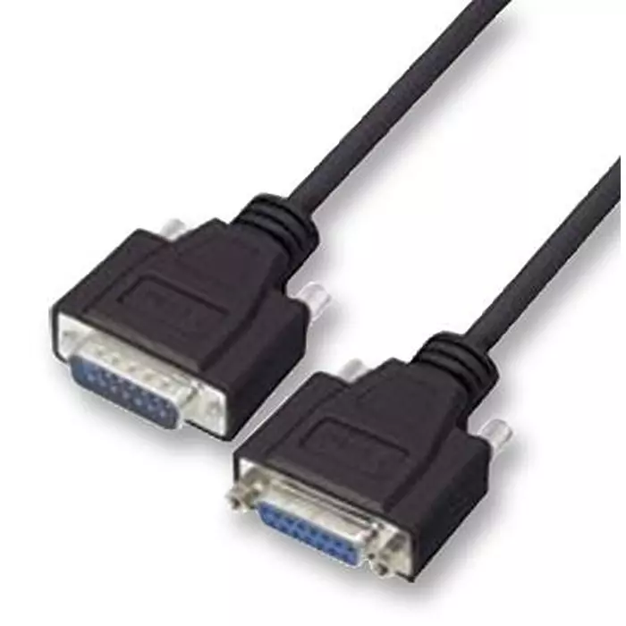 L-COM COMPUTER CABLE, SERIAL, BLACK, 0.762M, CSMNB15MF-2.5