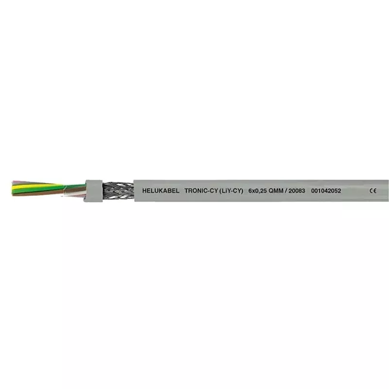HELUKABEL TRONIC-CY (LiY-CY) Data Cable PVC 5 Core 500 V Nominal Voltage 500 m Length Grey, 16029