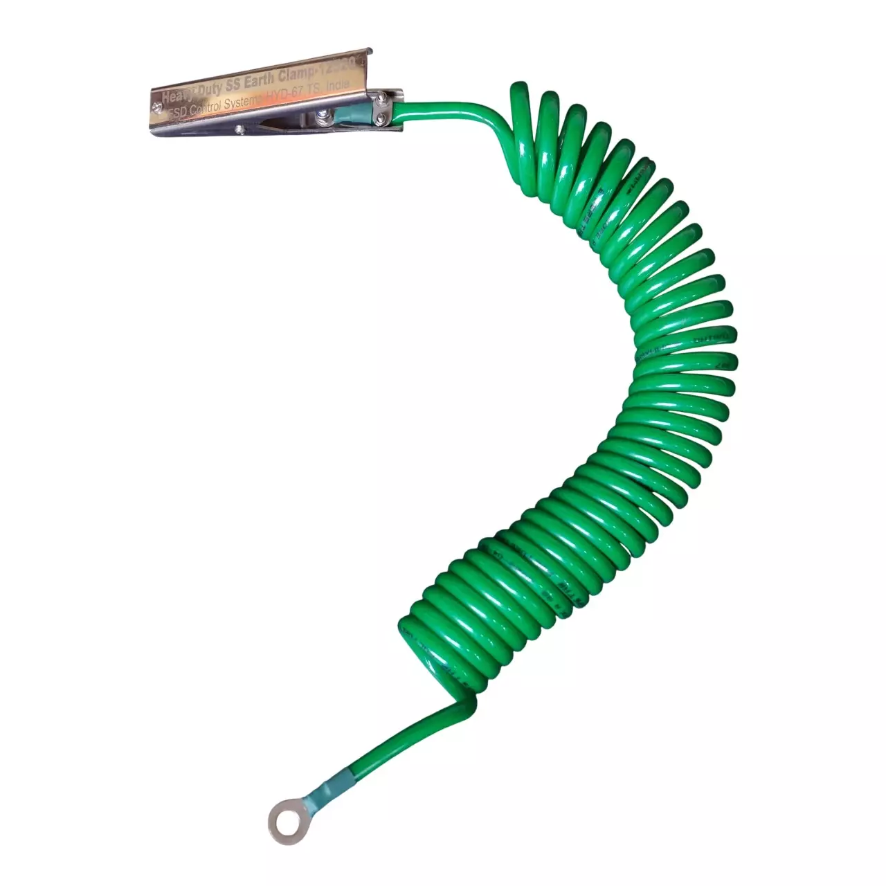 manlon-spiral-earthing-cable-with-ss-clamp-at-one-end-green-1-core-4-sqmm-length-5-m