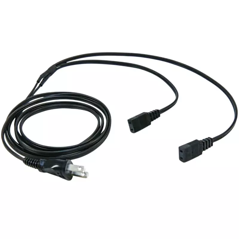 NITTO KOGYO Plug Cord with Outlet Black, RD48-2PF