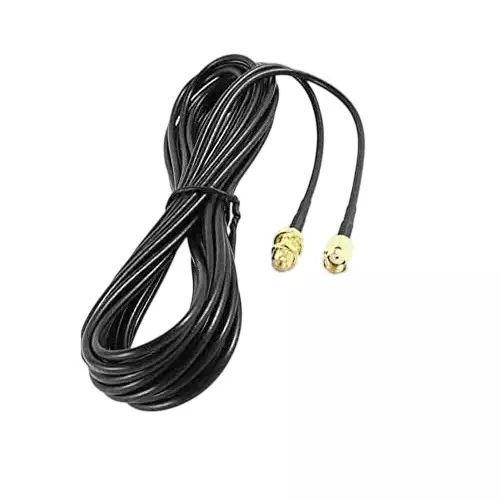GENERIC RG-174 RP-SMA Male to RP-SMA Female Low Loss Coxial WiFi Antenna Extention Cable 3 m Length, CA0243