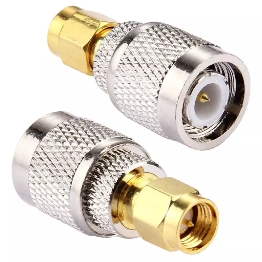 GENERIC TNC Male to SMA Male Straight RF Coaxial Adapter 50 Ω Impedance