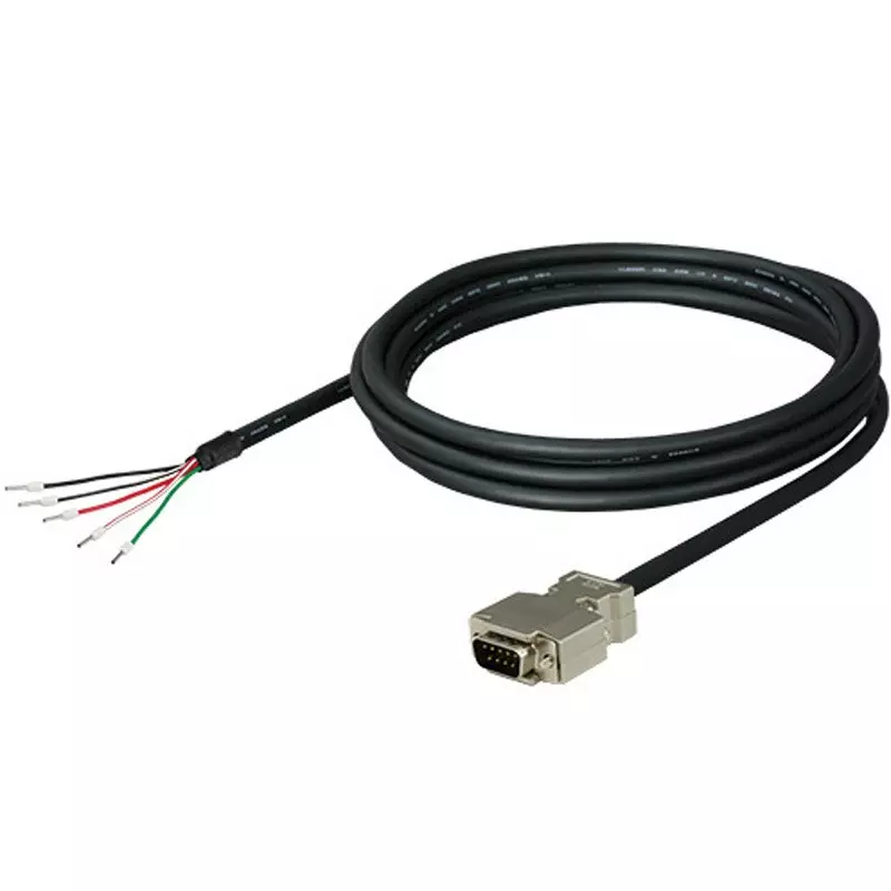 DiaTrend Interface Cable Inverter side rod crimp terminal, Display side D-SUB9 P plug, D4CAB-DV-A(1M)