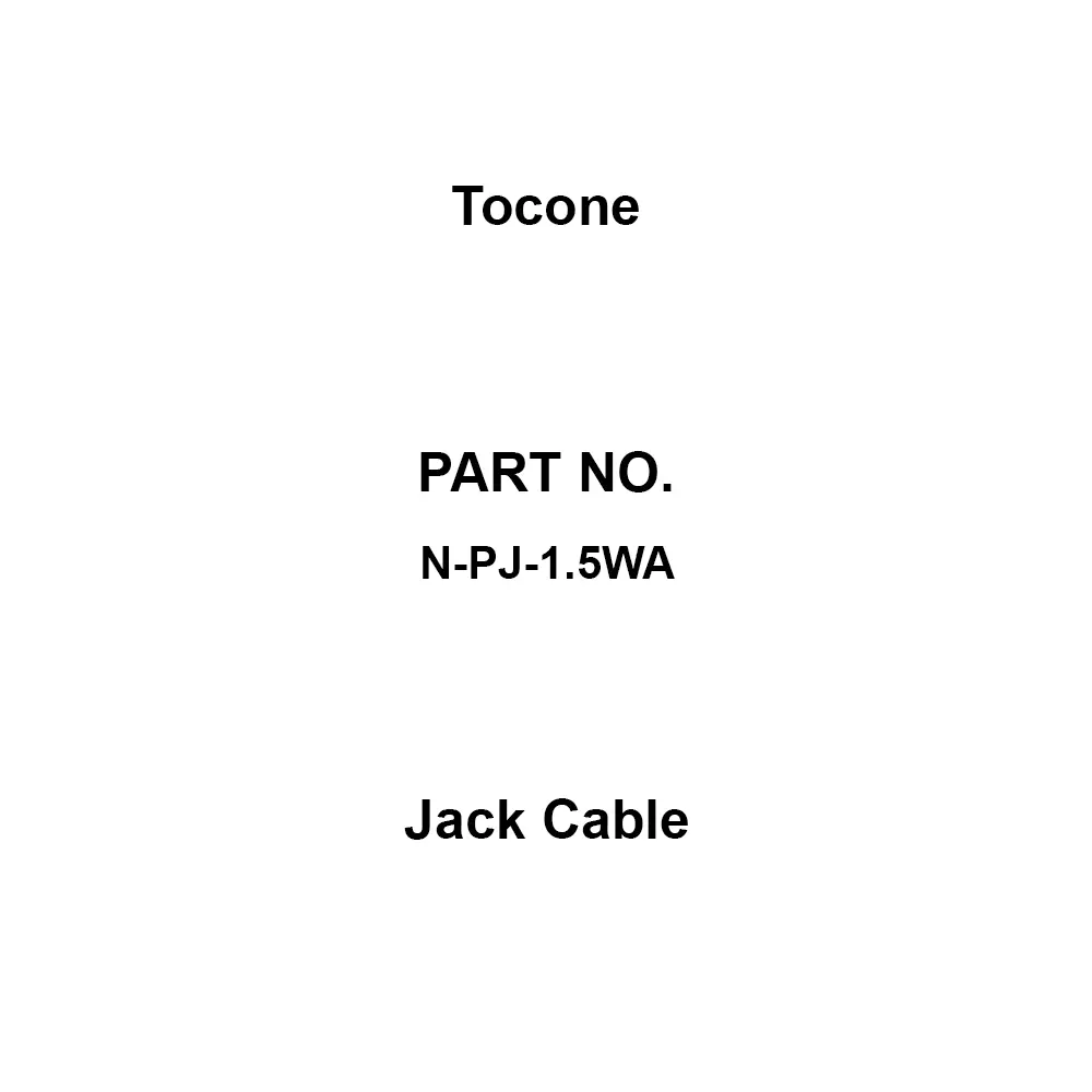 Tocone Jack Cable N type Connector Type TA-16 Crimping Type Jack Cutting Shape, N-PJ-1.5WA