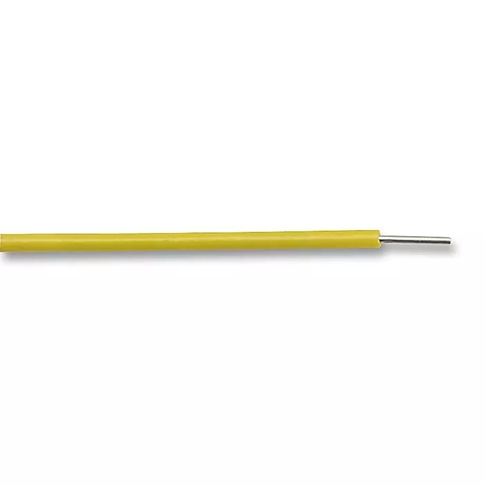 BRAND REX Wire, Ptfe, A, Yellow, 1/0.4Mm, 25M, SPC00440A006 25M