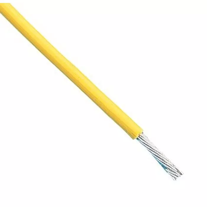 BRAND REX Wire, Ptfe, A, Yellow, 7/0.2Mm, 25M, SPC00443A006 25M