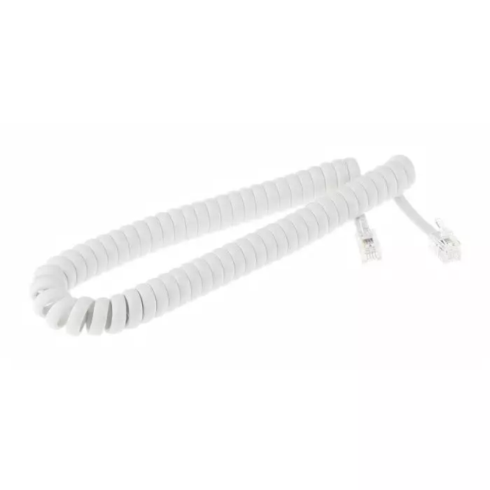 Decelect Female RJ9 to Male RJ9 Telephone Extension Cable White Sheath 1.5 m, CP162446B