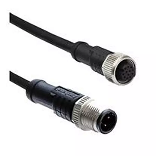 AMPHENOL LTW Sensor Cable, 5P M12 Plug-Rcpt, 2M, M12A05ML-12AFL-SD002.