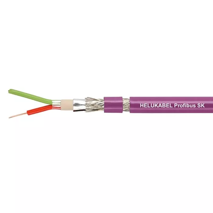HELUKABEL Profibus SK BUS Cable Polyurethane 100 m 2 Core 0.25 mm² Cross-Section Purple, 81906