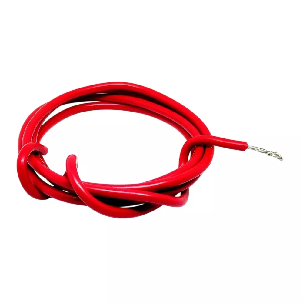 Invento Flexible Silicone Wire Red 1 m Length 17 AWG 28 A Current Capacity Tinned Copper Conductor, ISC 3010-R