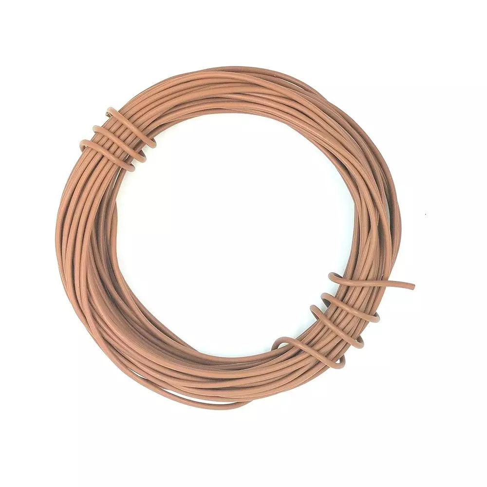 Invento PVC Flexible Wire Brown 20 m Length 20 AWG 0.5 sq.mm 1.5 A Current Capacity Tinned Copper Conductor, ISC 833-6