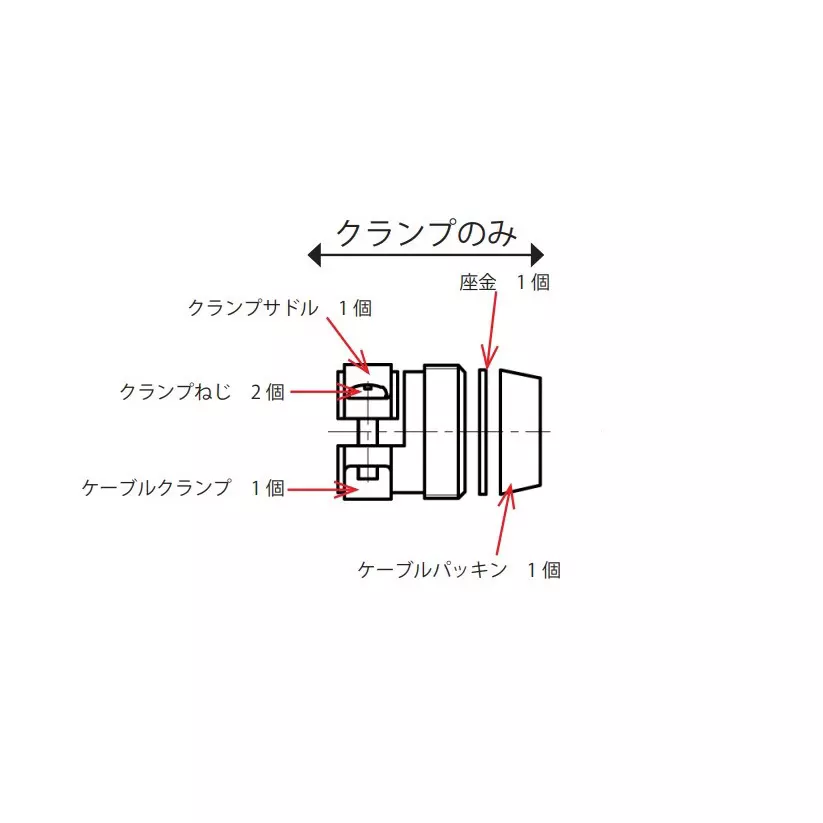 Nanaboshi NWPC Connector Cable Clamp, CLS60-28