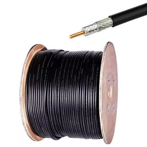 NBR HLF300 Low Loss Coaxial Cable 50 Ω Impedance PVC Jacket Copper Condcutor 1.5 m Length without Connector Black, HLF300