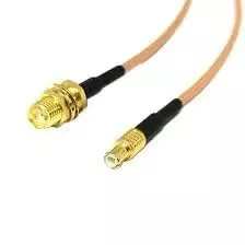 NBR RG-316 SMA Female to MCX Male Straight Multi-Purpose Pigtail Jumper Coaxial Extension Cable 50 Ω Impedance 90 cm, Multi Color