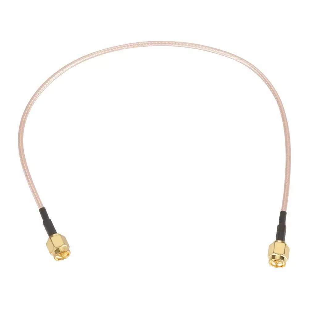 NBR RG-316 SMA Male to SMA Male Antenna Extendor Cable 50 Ω Impedance 30.48 cm (1 Ft), Multi Color