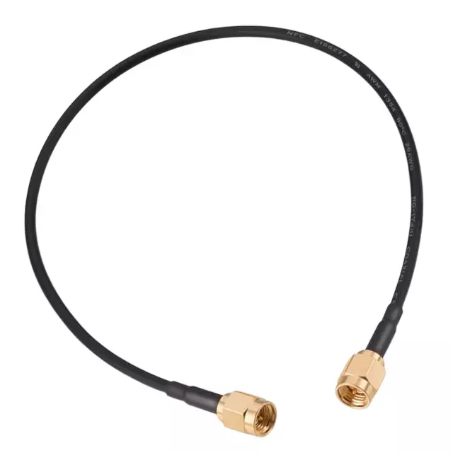 GENERIC RG-58 SMA Male to SMA Male Coaxial RF Antenna Extension Cable 1 m Length Black, CA0035