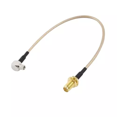 GENERIC RG-316 SMA Female Jack to TS9 Male Right Angle Pigtail Coaxial Antenna Cable 10 cm Length, CA0106