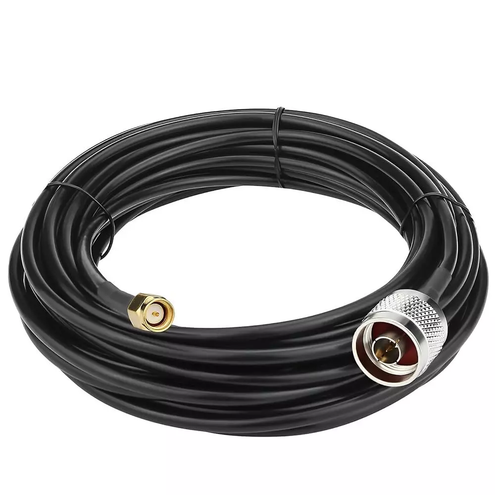 GENERIC RG-58 N-Male to SMA Male Ultra Low Loss Coaxial Antenna Extension Cable 10 m Length, CA0169-1