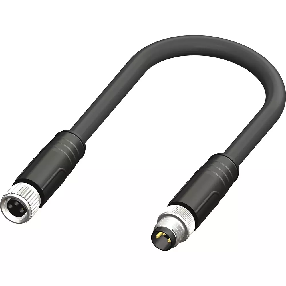 RS PRO Actuator/Sensor Cable Polyvinyl Chloride 500 mm Length Black, 2834939