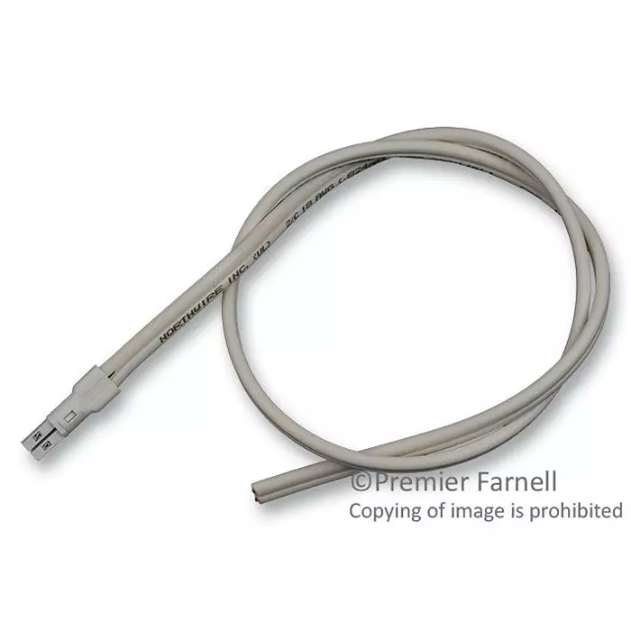 AMP - TE CONNECTIVITY CABLE ASSEMBLY, HV3 PLUG TO PIGTAIL, 2FT, 2181193-1