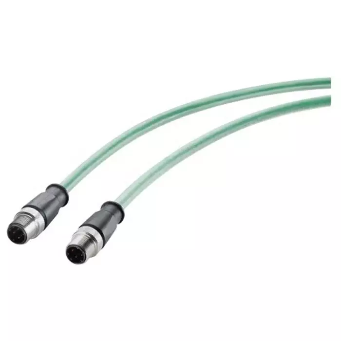 Siemens 3m Cat5e, Green M12 to Male M12, Aluminium Foil, Tinned Copper Braid Shielded, Terminated, 6XV18815AH30