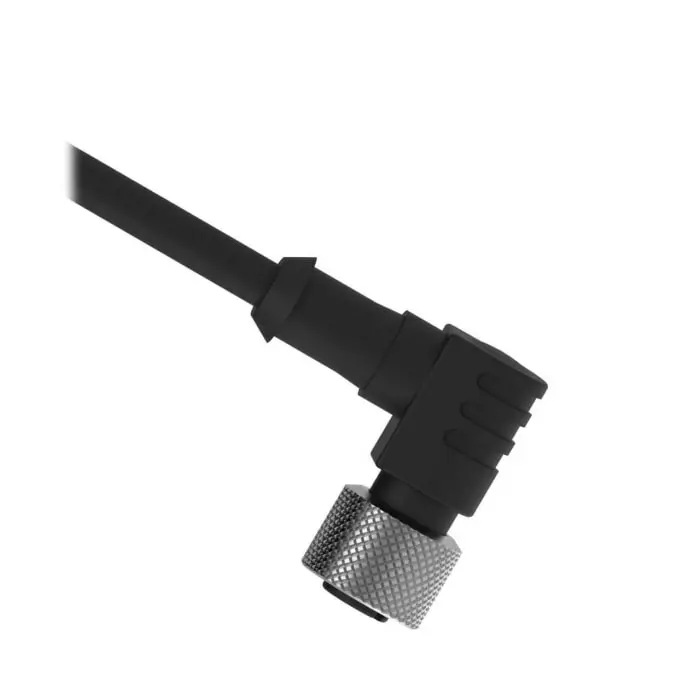 Banner Right Angle Female 4 way M12 to Flying Leads Cordset, 22m, MQDC-470RA