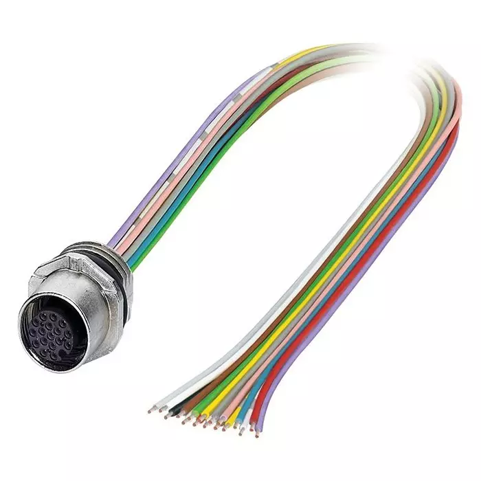 PHOENIX CONTACT Sensor Cord, 17P, M12 Rcpt-Free End, 1405244