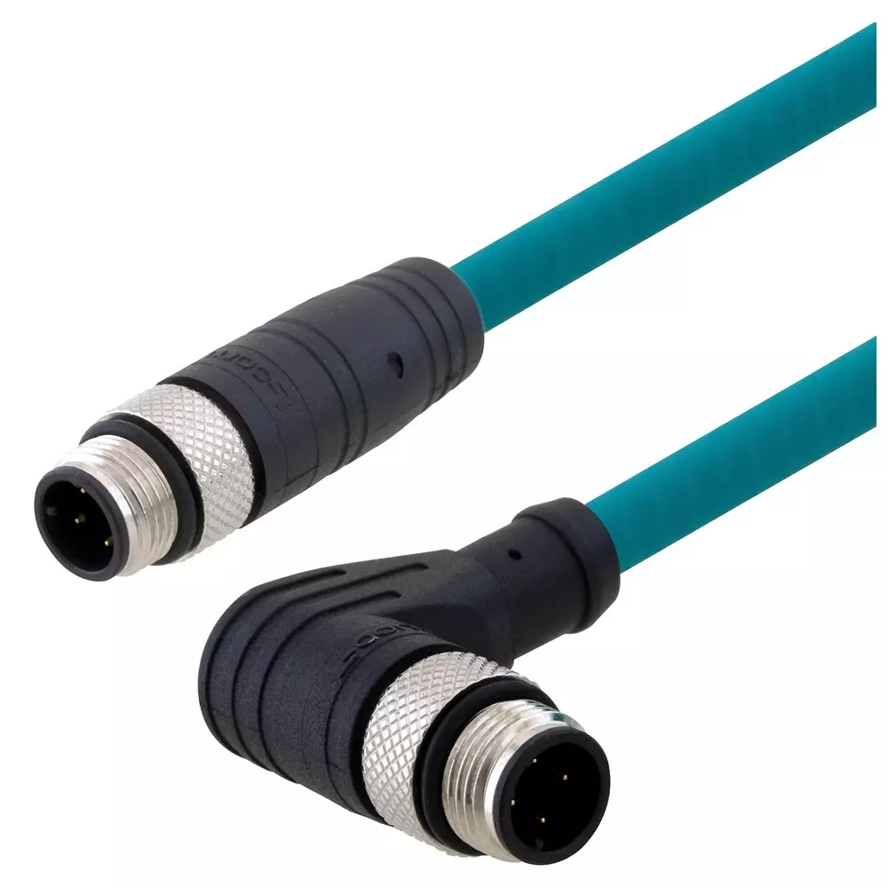 L-COM Sensor Cord, 4P M12 Plug-Plug, 0.5M, TRG507-T4T-05M