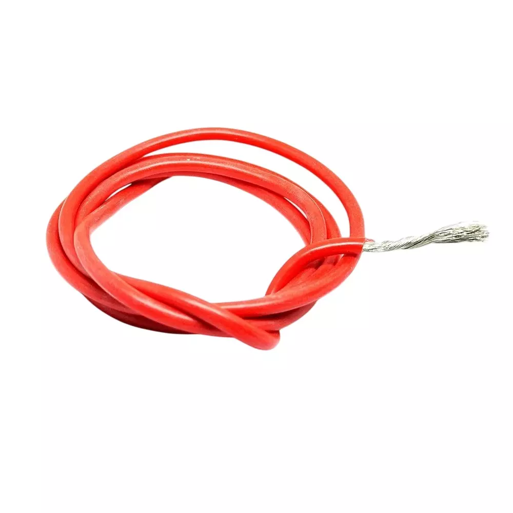 Invento Flexible Silicone Wire Red 3 m Length 13 AWG 75 A Current Capacity Tinned Copper Conductor, ISC 3011-R1