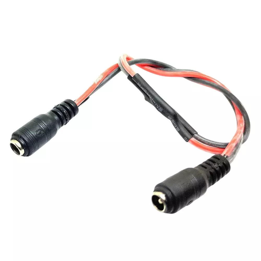 Invento DC Jack Plug Silicone Power Cable Female to Female 300 mm Length 20 AWG Tinned Copper Conductor, ISC 3006-A1 (Pack of 2 Pcs)