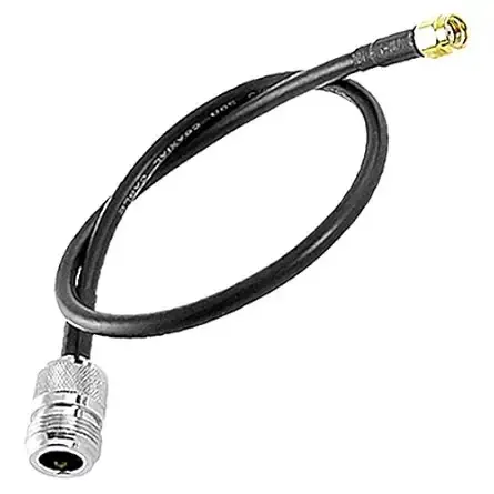 NBR RG-58 N Female to SMA Male Low Loss Jumper Coaxial Antenna Cable PVC Jacket 50 Ω Impedance 91.44 cm (3 Ft), Black