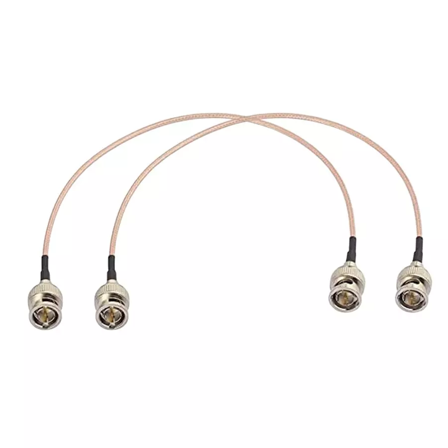 NBR RG-316 BNC Male to BNC Male Coaxial Antenna Pigtail Extension Cable FEP Jacket Copper Condcutor 50 Ω Impedance 50 cm, Multi Color (Pack of 2 Pcs)