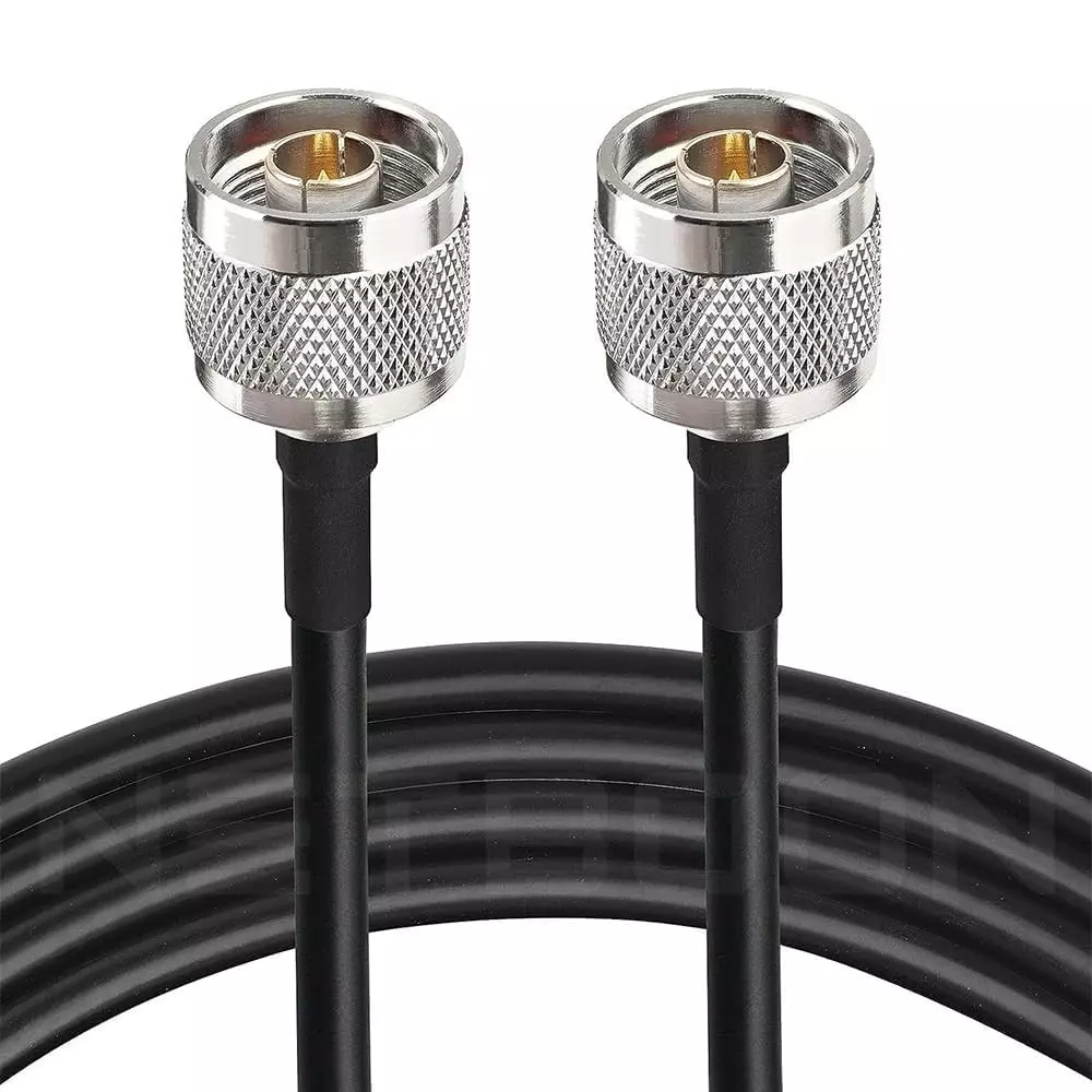 GENERIC RG-58 N-Male to N-Male Low Loss RF Coaxial Jumper Antenna Extension Cable PVC Jacket PTFE (Teflon) Insulation 18 m Length, CA0459