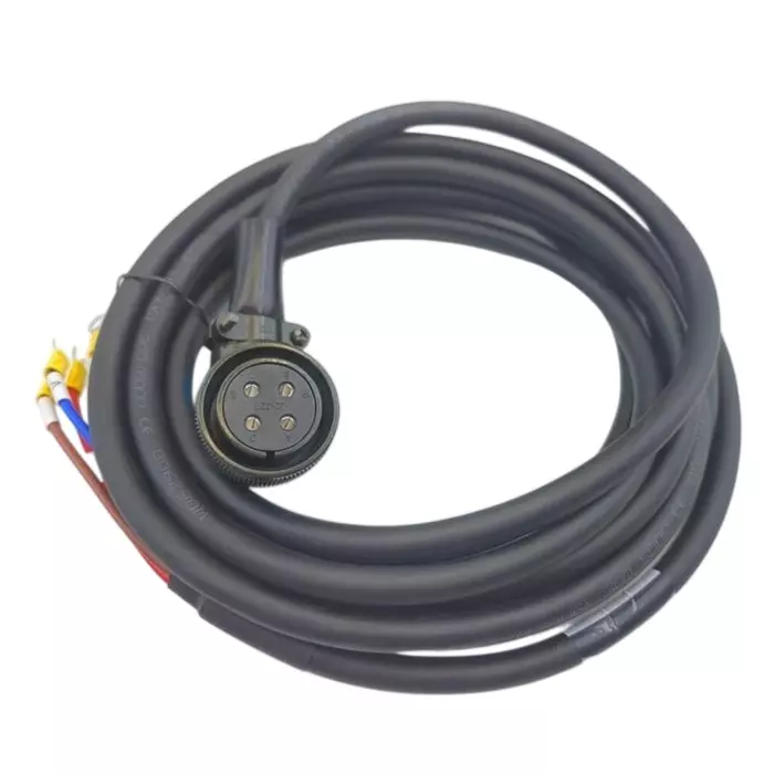 Delta 3 m Power Cable 4 Pins Black Color for Servo Motors, ACS3-CAPWC403