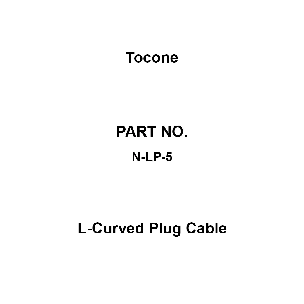 Tocone L-Curved Plug Cable Plug Cutting Shape Correspondence Rohs Directive 5 D-2 V, EM-5 D-2 E Suitable Cable, N-LP-5
