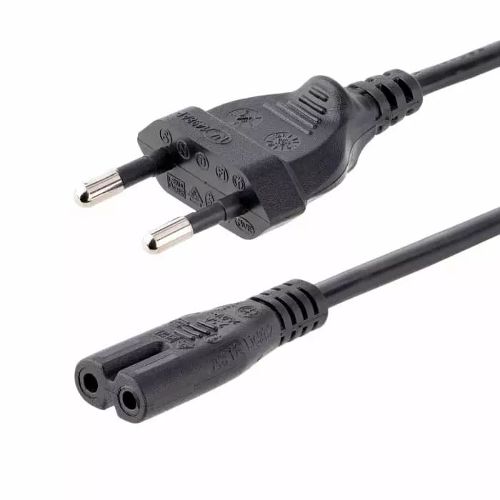 StarTech.com Straight CEE 7/16 Plug to Straight IEC C7 Socket Power Cable 3 m, 752E-3M-POWER-LEAD