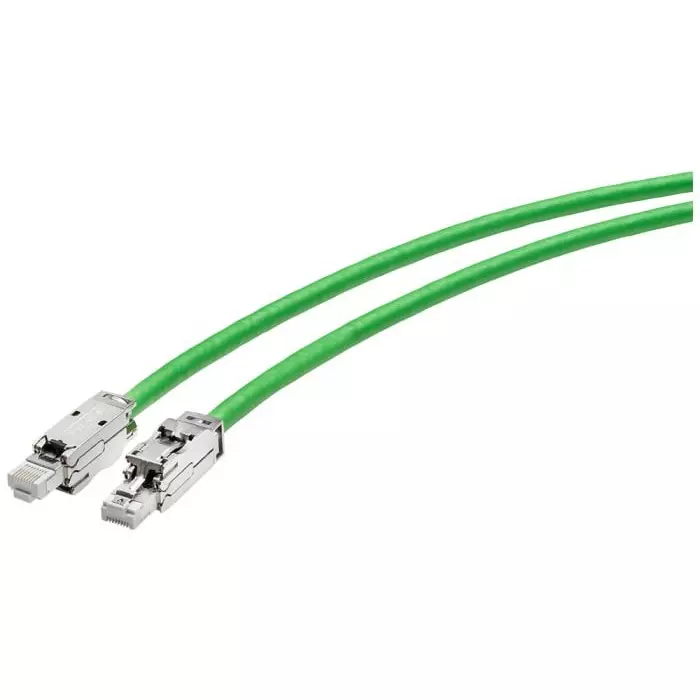 Siemens 25m Cat6a, Green RJ45 to Male RJ45, Aluminium foil with a Braided Tin-Plated copper wire screen Shielded, 6XV18785BN25
