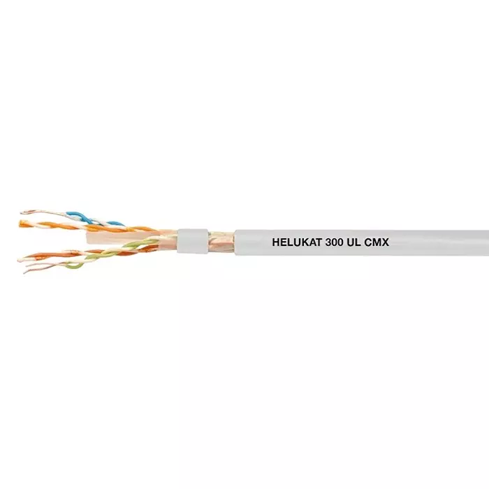 HELUKABEL HELUKAT 300 UL Data Cable PVC U/UTP 4x2xAWG 24/1 101 m Length 8 Core Grey, 802172