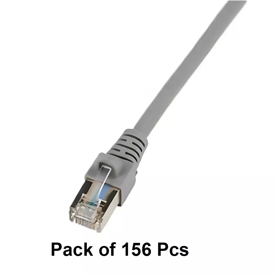 HELUKABEL Patch Cable RJ45 Connector 6e Category PVC 1 m Grey, 82858 (Pack of 156 Pcs)